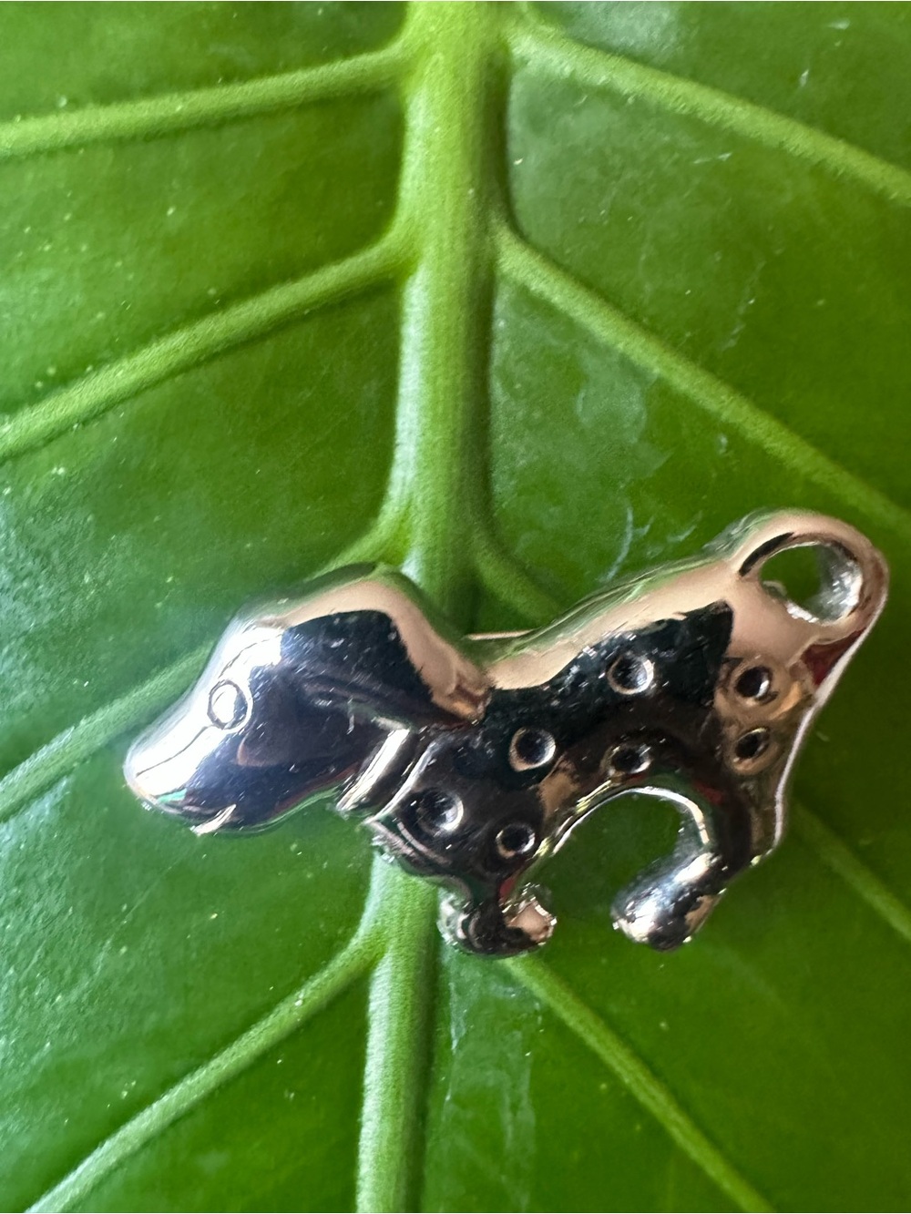 Silver Dog Charm Pendant